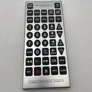 Innovage Universal Jumbo Large Button TV Remote Control Tested & Works